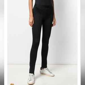 BLACK PIPED LEGGINGS - WOMEN HELMUT LANG Black Women's Pants Pull On Small‎